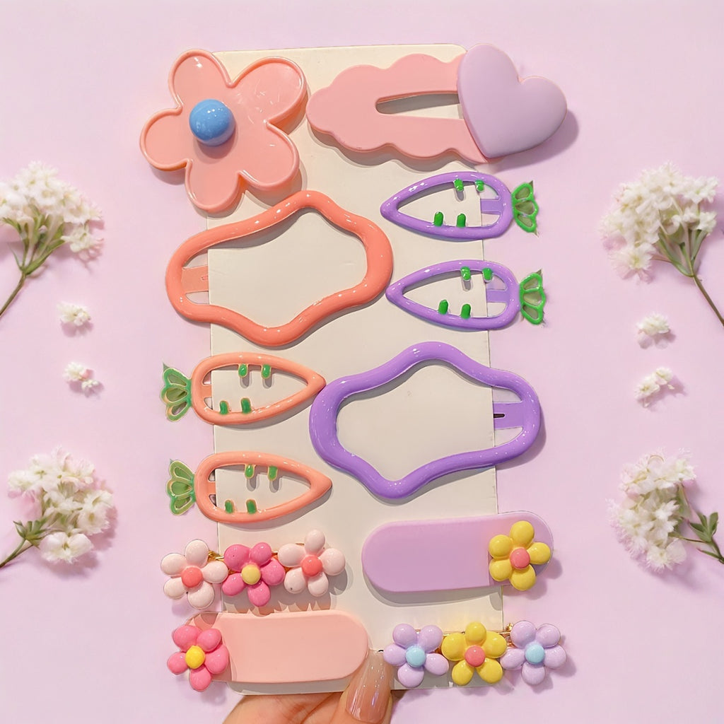 12pcs of Cloud Hairpins New Style Side Clips Bangs Clips Colorful Bb Clips Headdress Hairpins