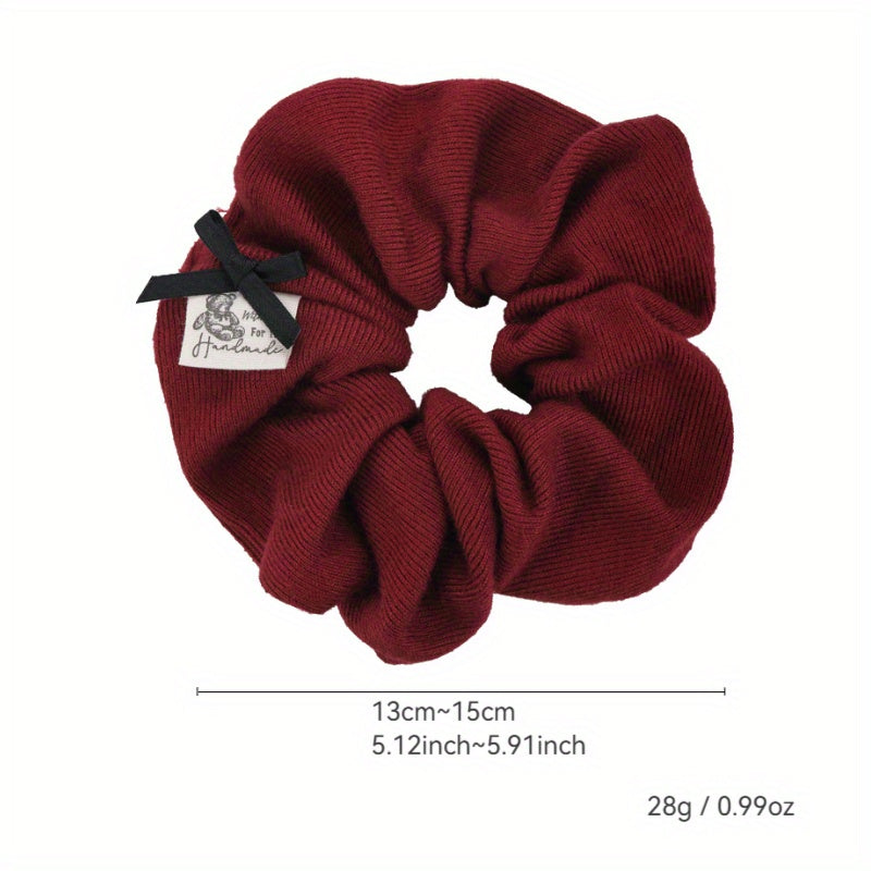 Cute Scrunchie Cute Single Soft Scrunchie Hair Tie with Bow Detail | 10+ Colors