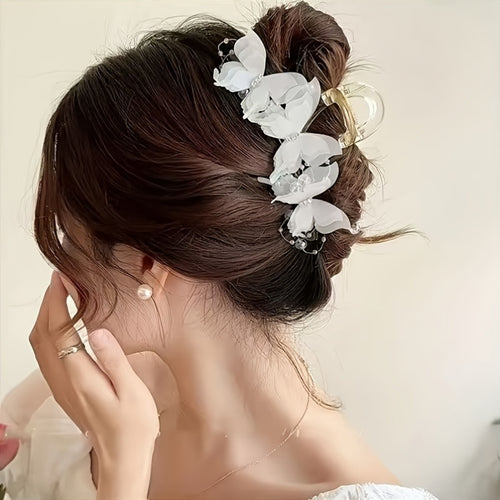 1pc Elegant Butterfly Hair Clip - Large Floral-like design with, for Women