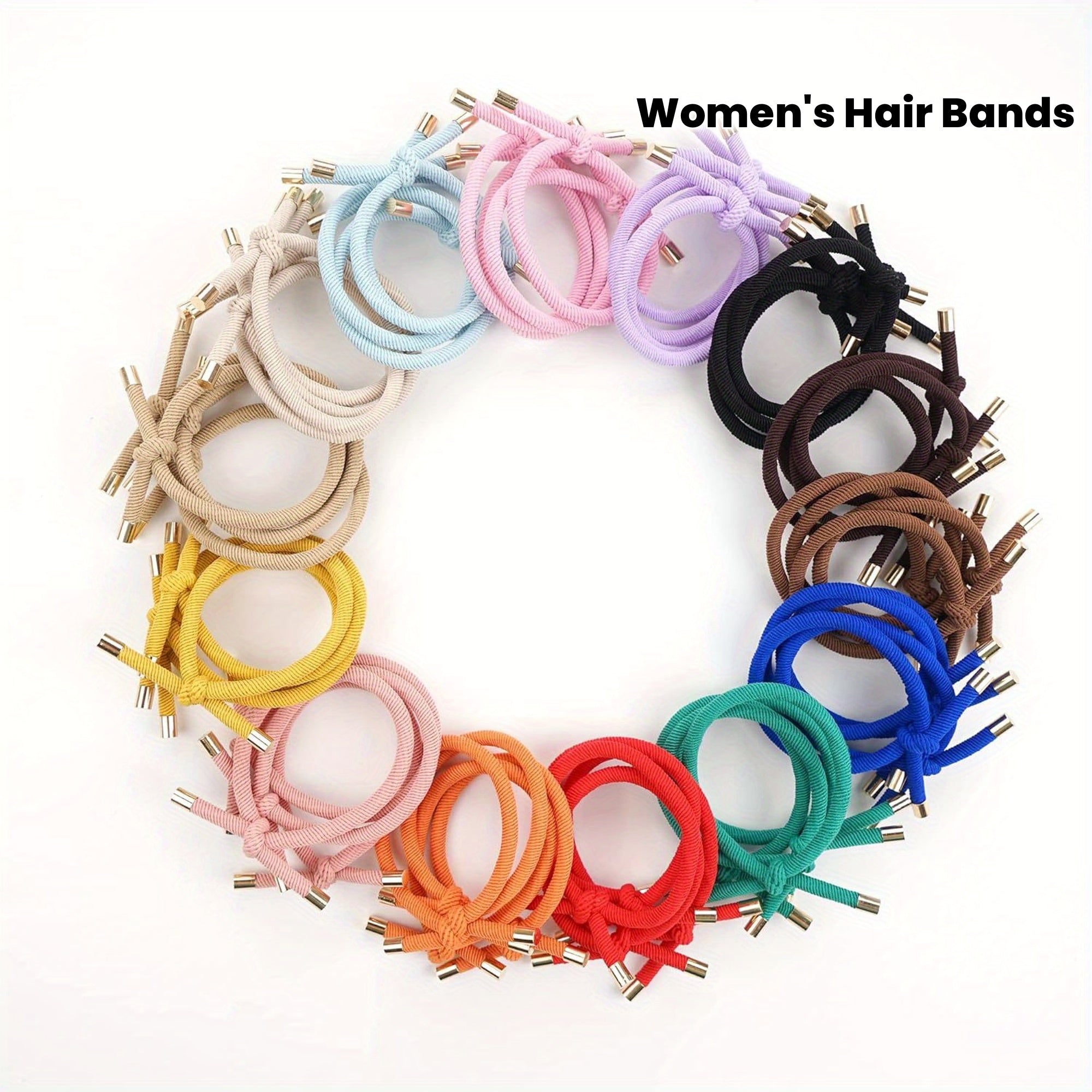 28pcs of Women's hair bands, elastic bands, knotted hair bands, ponytail clips, durable and unbreakable