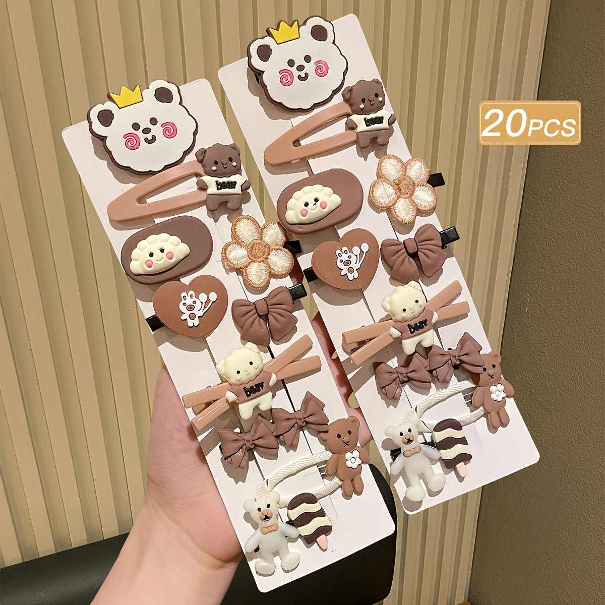 Cute Coffee-Colored Hair Clips | Women's Bangs Side Hairpins