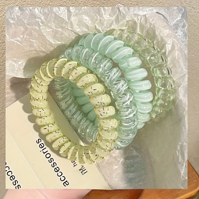 40-Pack Women's Phone Cord Hair Ties, High-Quality Summer Hair Bands, Versatile and Stylish