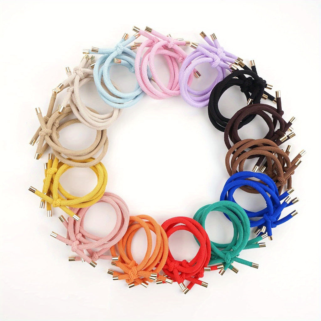 28pcs of Women's hair bands, elastic bands, knotted hair bands, ponytail clips, durable and unbreakable