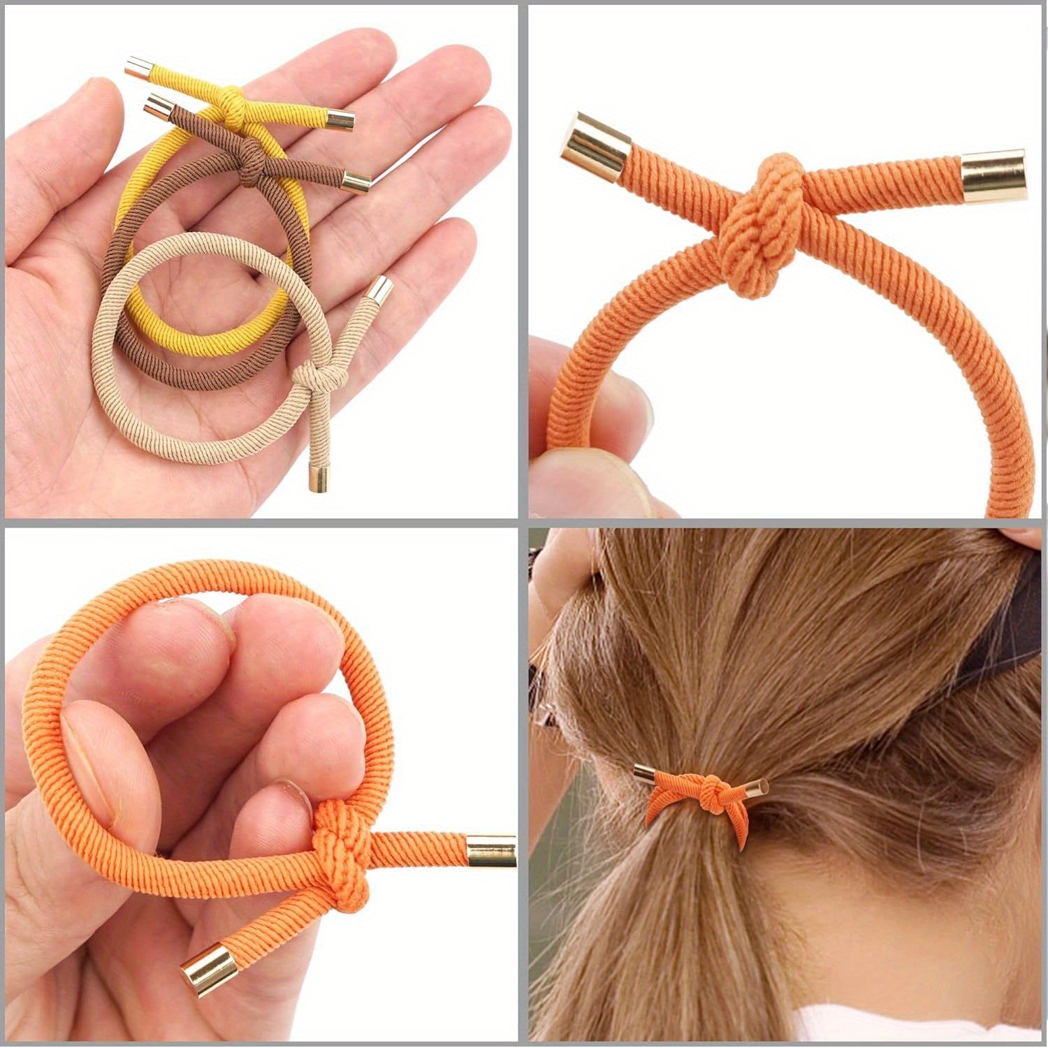 28pcs of Women's hair bands, elastic bands, knotted hair bands, ponytail clips, durable and unbreakable