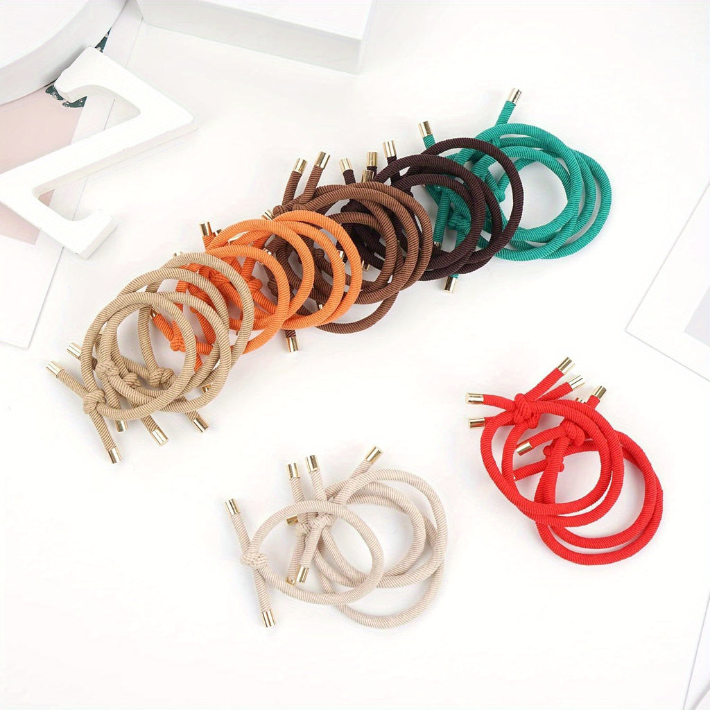 28pcs of Women's hair bands, elastic bands, knotted hair bands, ponytail clips, durable and unbreakable