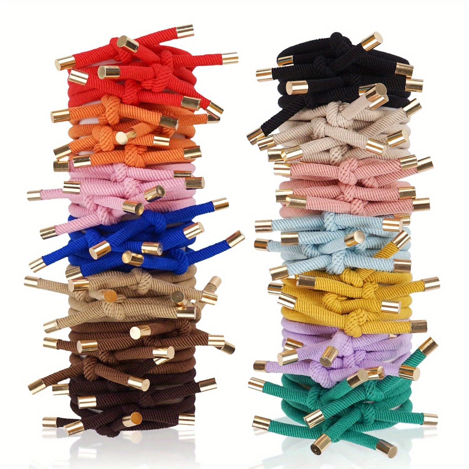 28pcs of Women's hair bands, elastic bands, knotted hair bands, ponytail clips, durable and unbreakable