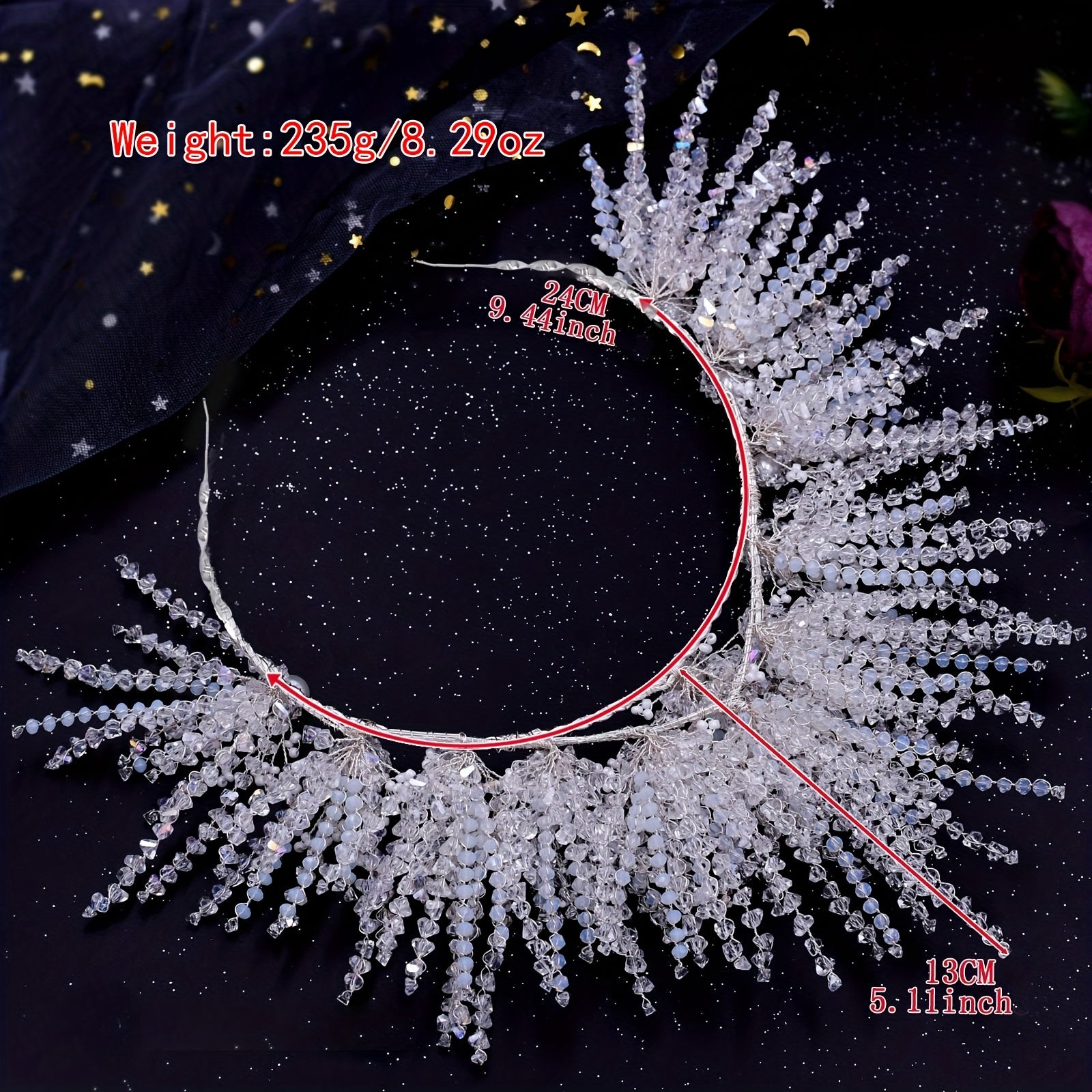 An Elegant Bride's Crown Artificial Crystal Wedding Hair Accessory for Women's Party and Ball