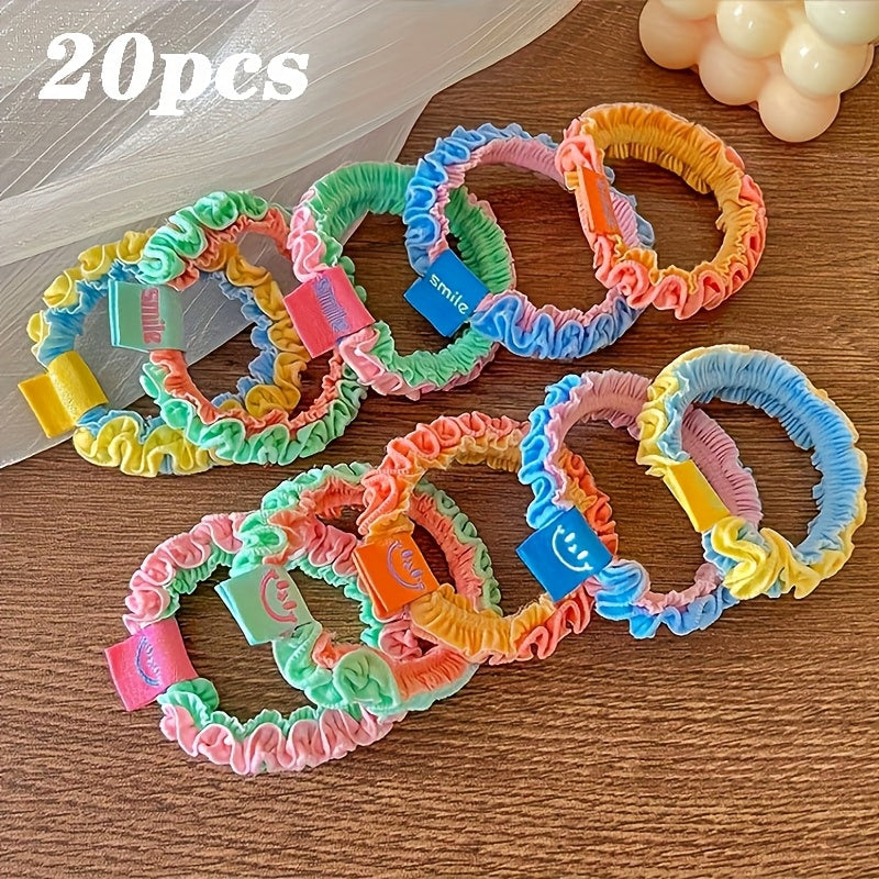 Cute Hair Rope Cute Candy Colored Frill Lace Hair Rope