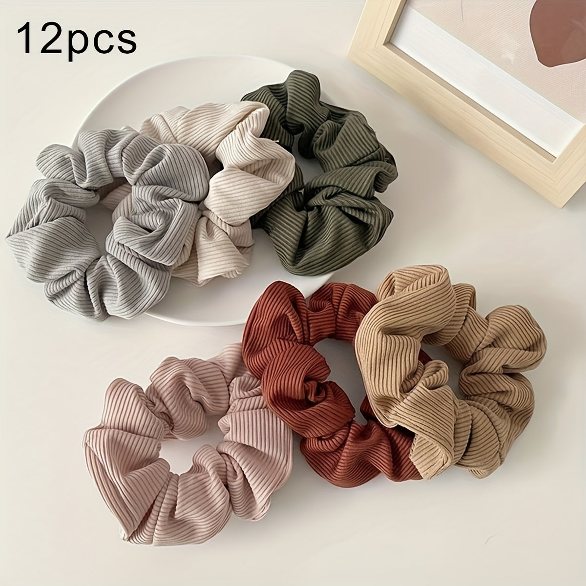 6\u002F12pcs Temperament Hair Ties Simple Ponytail Bun Hair Accessories