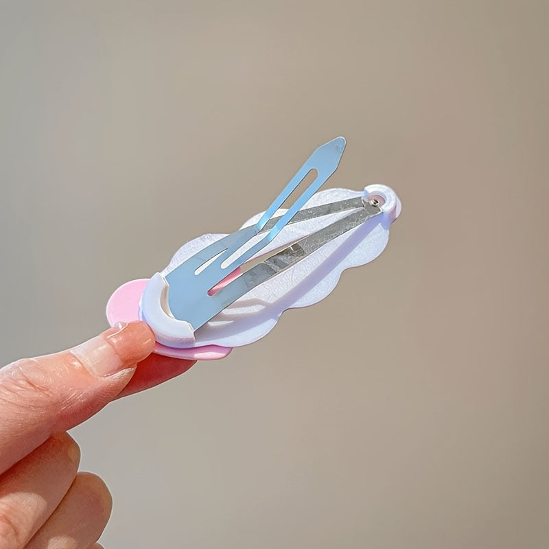 14pcs Cute Sweet Lady Hair Accessories Set, Assorted Resin Hair Clips, Non-Slip Mini Barrettes