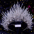 An Elegant Bride's Crown Artificial Crystal Wedding Hair Accessory for Women's Party and Ball