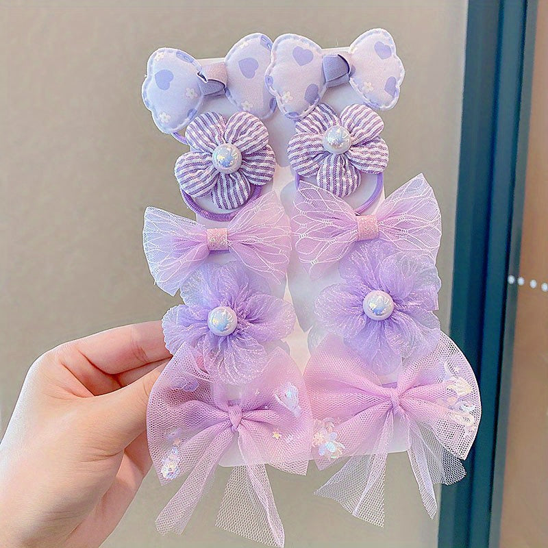 10pcs\u002F1 Sets Cute Bow Hair Accessories for Flowers Modeling Hair Clips Hairpins