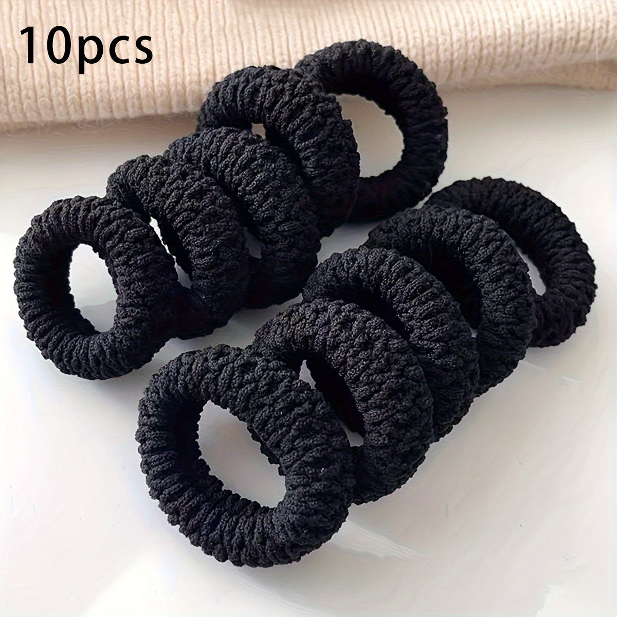 10pcs Hair Ties 10pcs High Elasticity Hair Ties | Durable Seamless Braided Ponytail Holders