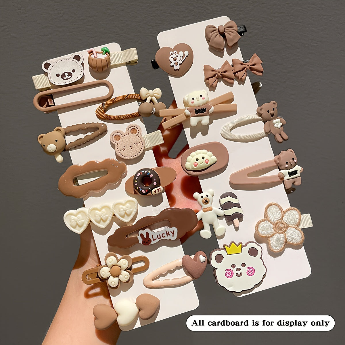 Cute Coffee-Colored Hair Clips | Women's Bangs Side Hairpins