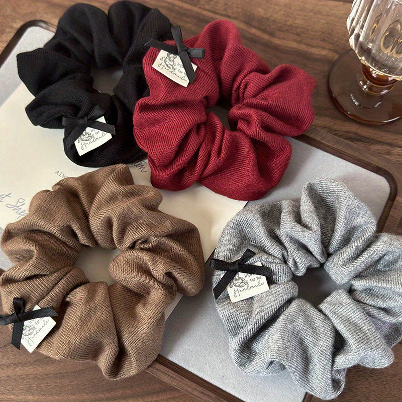 Cute Scrunchie Cute Single Soft Scrunchie Hair Tie with Bow Detail | 10+ Colors