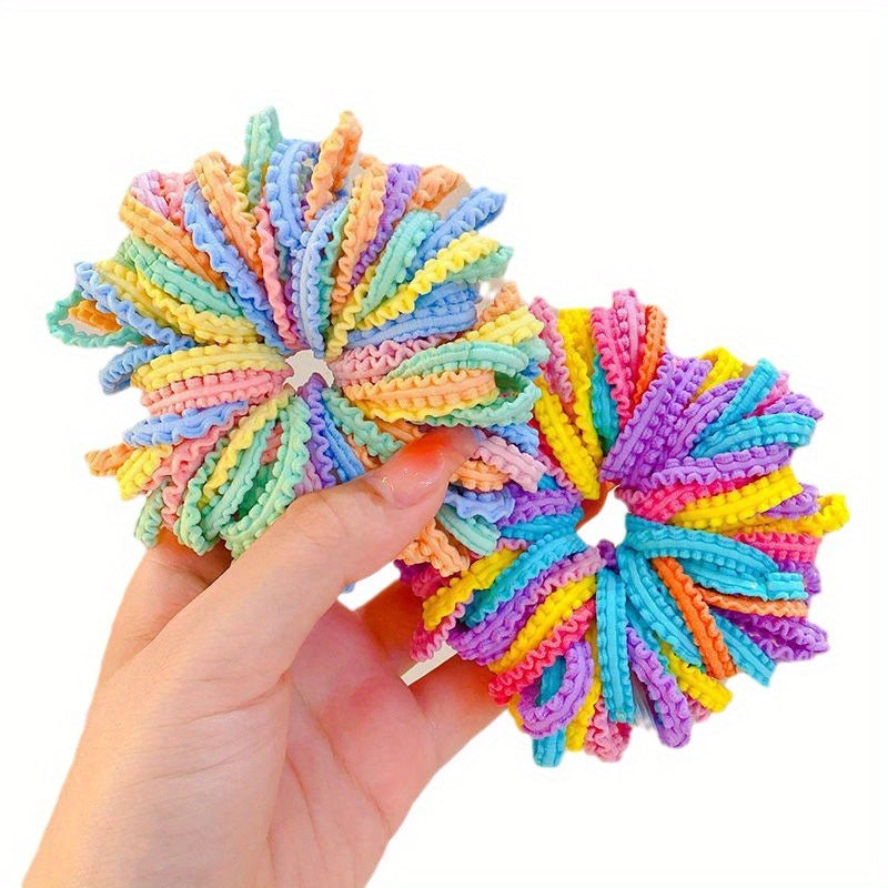 50\u002F100pcs Colorful Hair Ties Decorative Hair Accessories Set Holiday Gift for Girls 50
