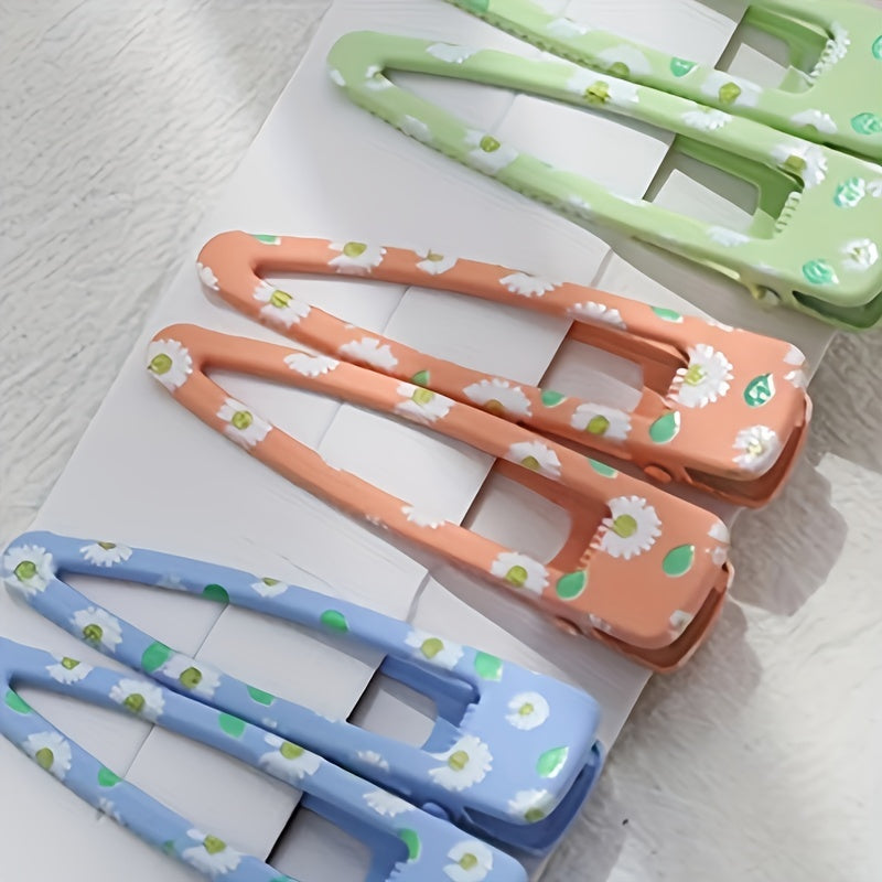 10-Pack Cute Minimalist Resin Hair Clips, Cartoon Font Shape, Solid Color Side Duckbill Clips