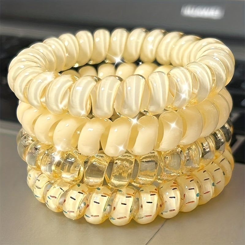 40-Pack Women's Phone Cord Hair Ties, High-Quality Summer Hair Bands, Versatile and Stylish