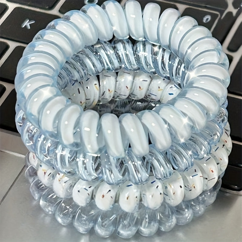 40-Pack Women's Phone Cord Hair Ties, High-Quality Summer Hair Bands, Versatile and Stylish