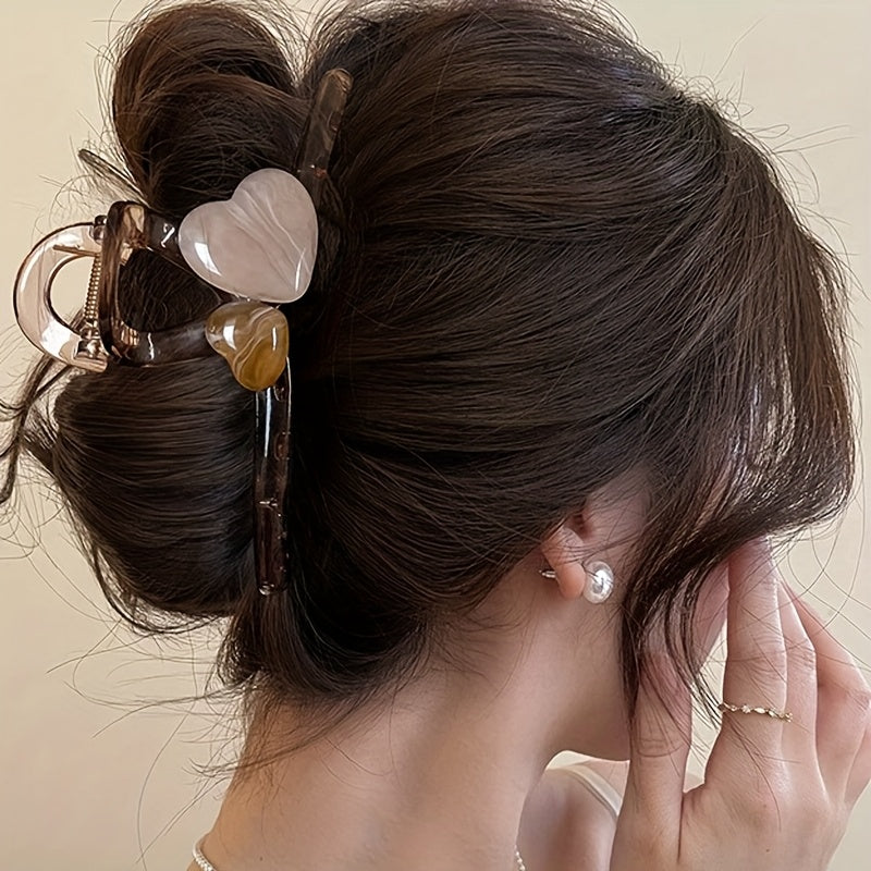 4pcs Fashionable hair clip, retro style shark clip, coiled hair clip, commuting hair accessory, Women's hair clip