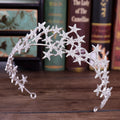 Sparkling Star Crown Headband - Elegant Bridal Wedding Hair Accessory with Intricate Star Design