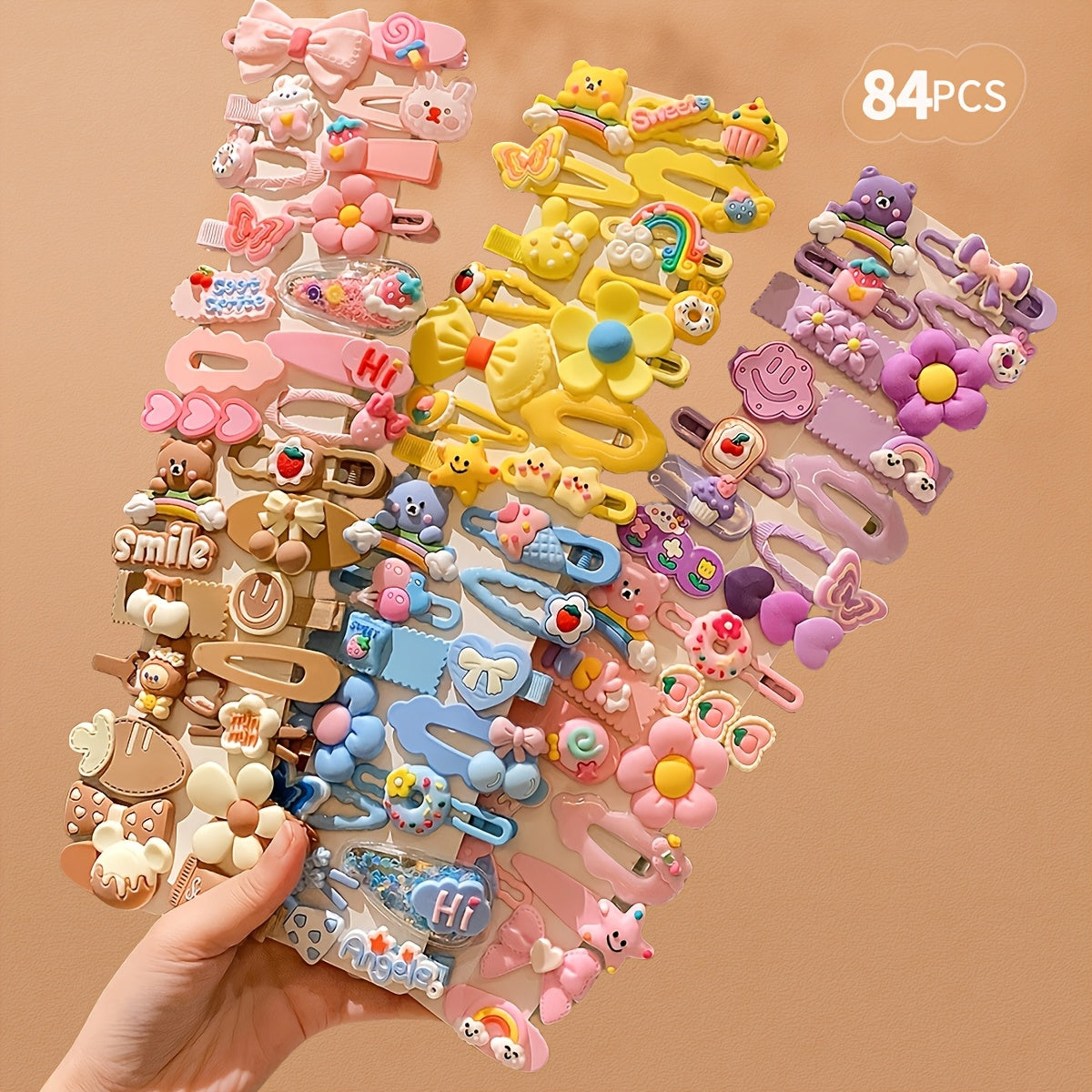 84 Colorful And Cute Hairpins for The Back of The Head