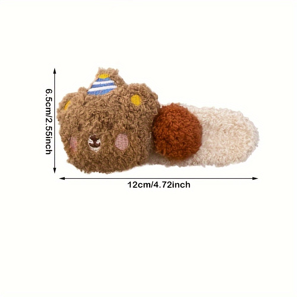 Plush Bear Hair Clips for Women and Teens - 4pcs\u002F2pcs Set