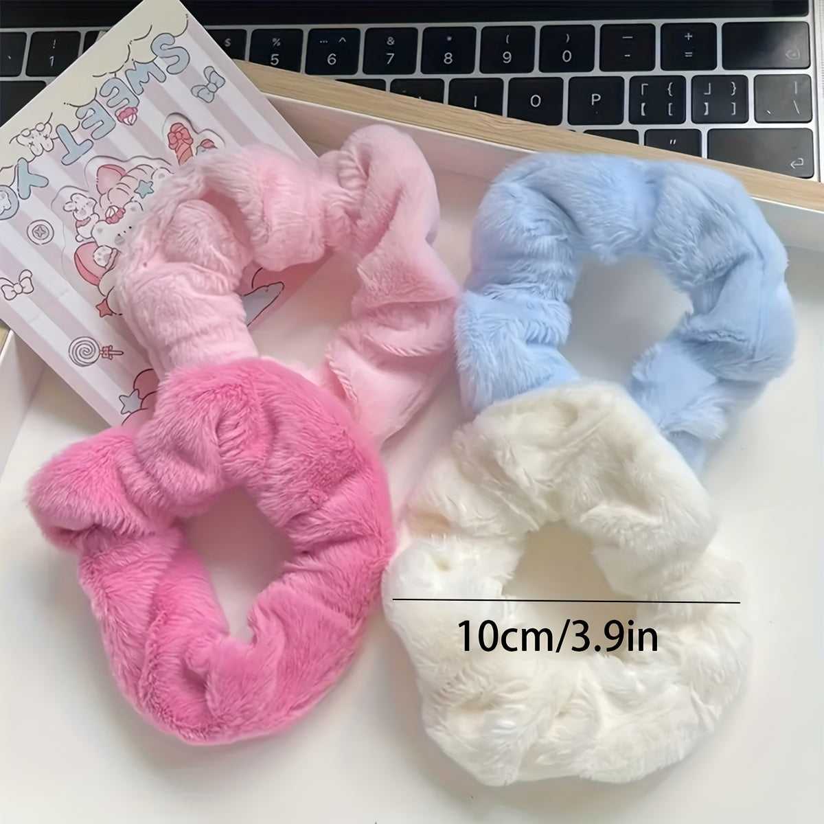 5\u002F8pcs Autumn and Winter Style Plush Large Intestine Hair Ring Simple and Versatile Hair Ring That Does Not Damage Hair