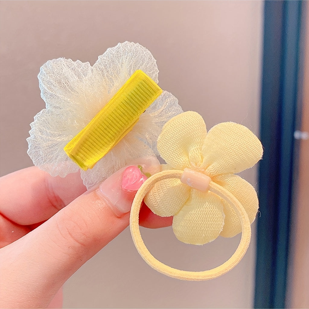 10pcs\u002F1 Sets Cute Bow Hair Accessories for Flowers Modeling Hair Clips Hairpins