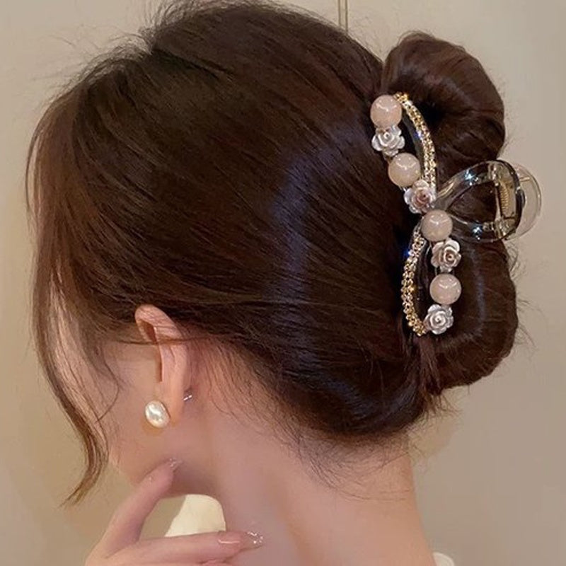 4pcs Fashionable hair clip, retro style shark clip, coiled hair clip, commuting hair accessory, Women's hair clip