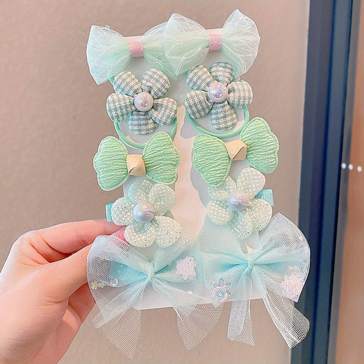 10pcs\u002F1 Sets Cute Bow Hair Accessories for Flowers Modeling Hair Clips Hairpins