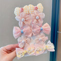 10pcs\u002F1 Sets Cute Bow Hair Accessories for Flowers Modeling Hair Clips Hairpins