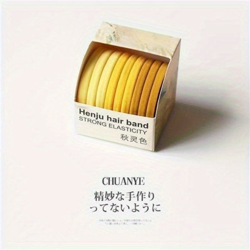 Kawano 9 Boxed Seamless Hair Rings 2021 New Temperament Hair Rope Simple Small Rubber Band Women'S Head Rope