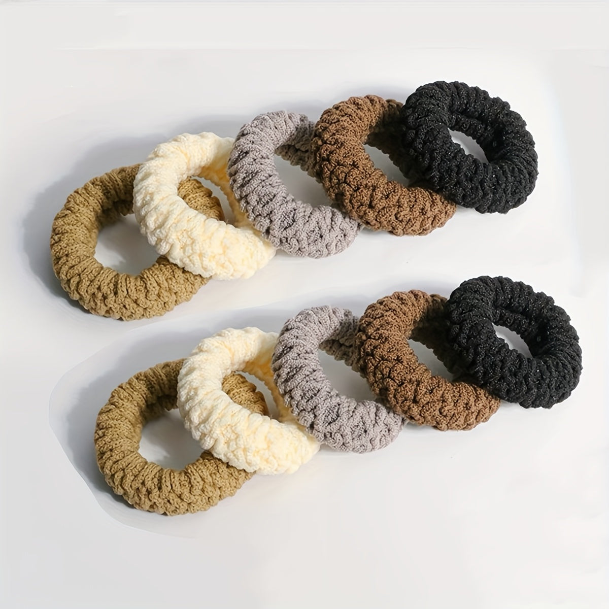 10pcs Hair Ties 10pcs High Elasticity Hair Ties | Durable Seamless Braided Ponytail Holders