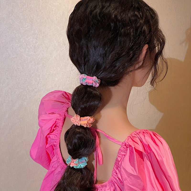 Cute Hair Rope Cute Candy Colored Frill Lace Hair Rope