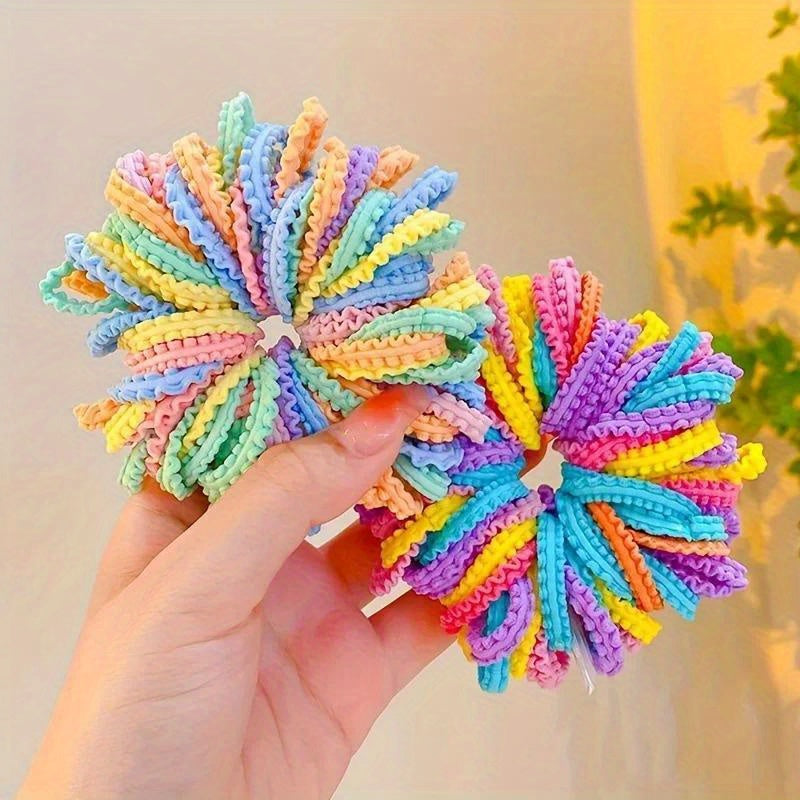 50\u002F100pcs Colorful Hair Ties Decorative Hair Accessories Set Holiday Gift for Girls 50
