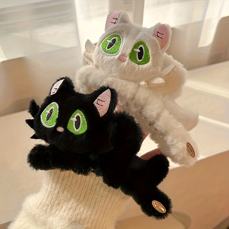 Cute 3D Cat Claw Hair Clip - Large Shark Clip with Expressive Eyes, Secure Hold for Women'S Updos