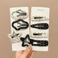 A Set of 8 Adorable Star And Cloud Faux Leather Hair Clips