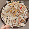 5pcs (48 random styles) side-parted Korean hairpins, hairpins, bangs clips, back of the head straight clips