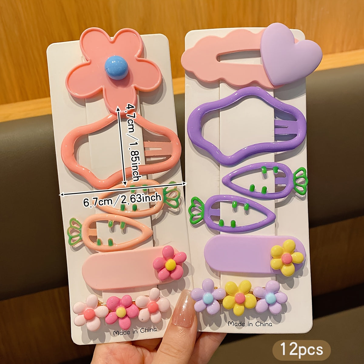 12pcs of Cloud Hairpins New Style Side Clips Bangs Clips Colorful Bb Clips Headdress Hairpins