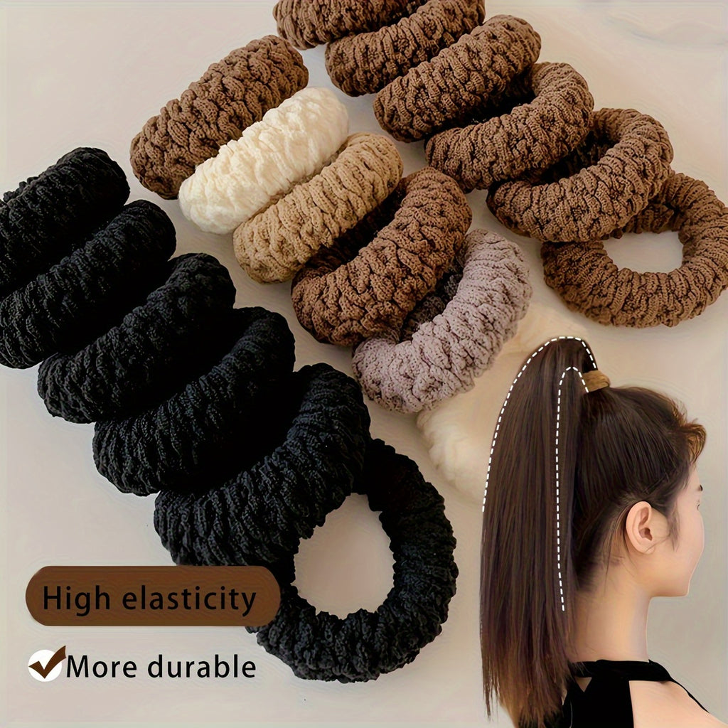 10pcs Hair Ties 10pcs High Elasticity Hair Ties | Durable Seamless Braided Ponytail Holders