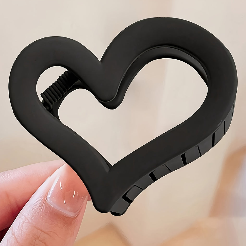 Set Of 4\u002F8\u002F12 Small Heart Hair Clip Set - Cute Minimalist Style Plastic Hair Accessory for Women