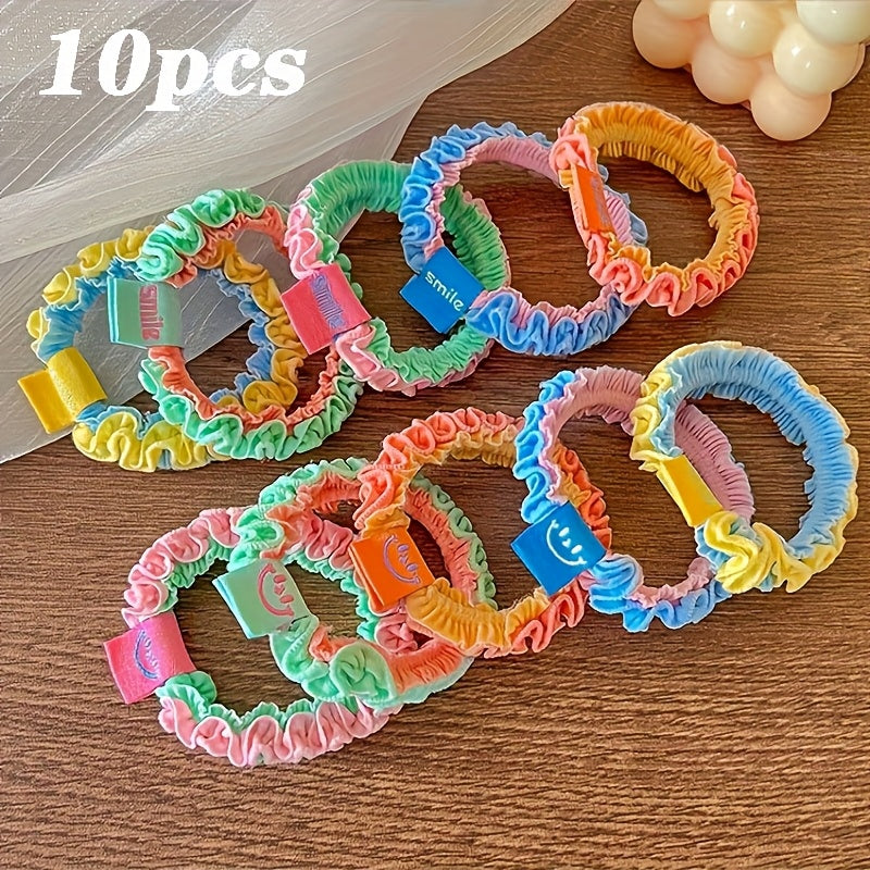 Cute Hair Rope Cute Candy Colored Frill Lace Hair Rope