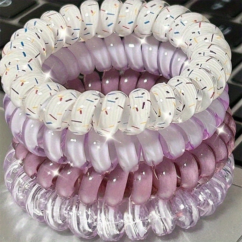 40-Pack Women's Phone Cord Hair Ties, High-Quality Summer Hair Bands, Versatile and Stylish