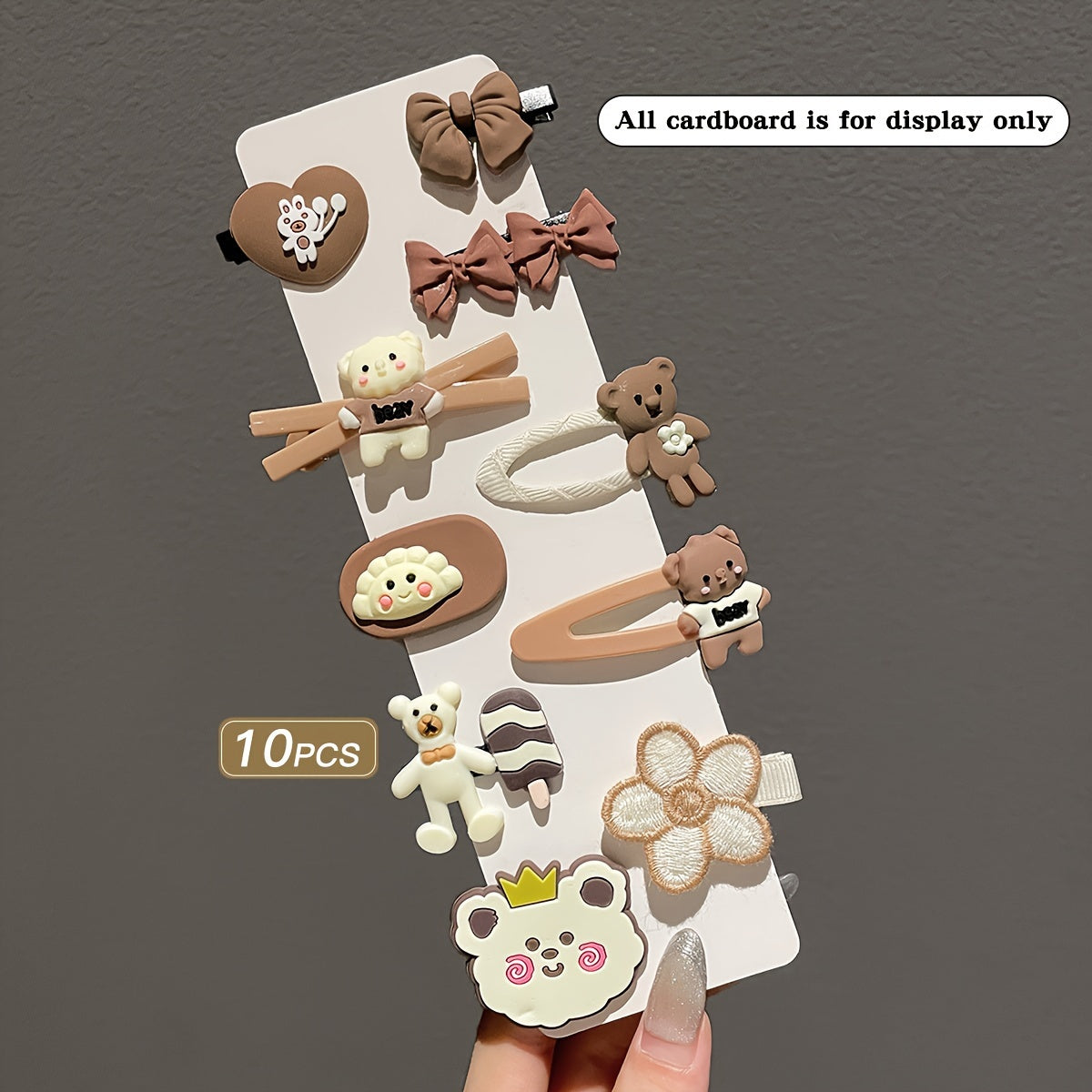 Cute Coffee-Colored Hair Clips | Women's Bangs Side Hairpins