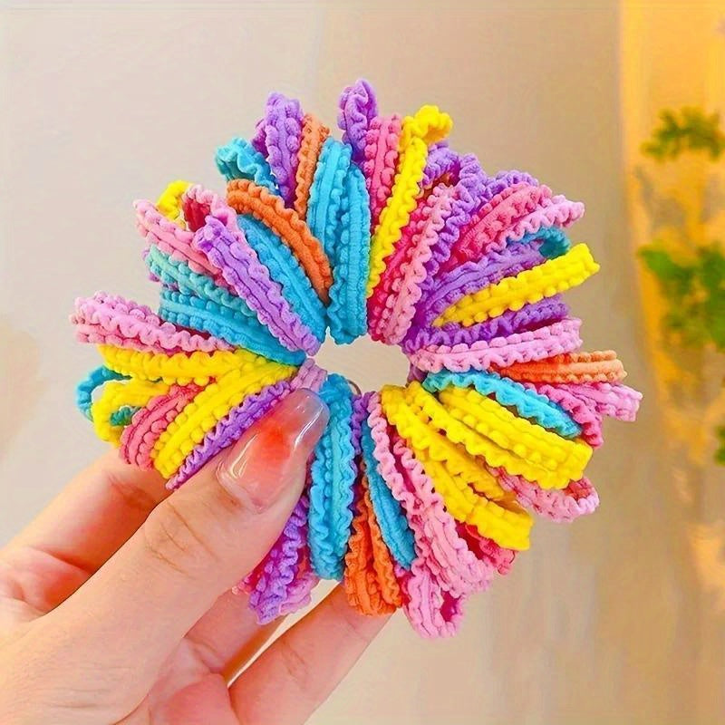 50\u002F100pcs Colorful Hair Ties Decorative Hair Accessories Set Holiday Gift for Girls 50