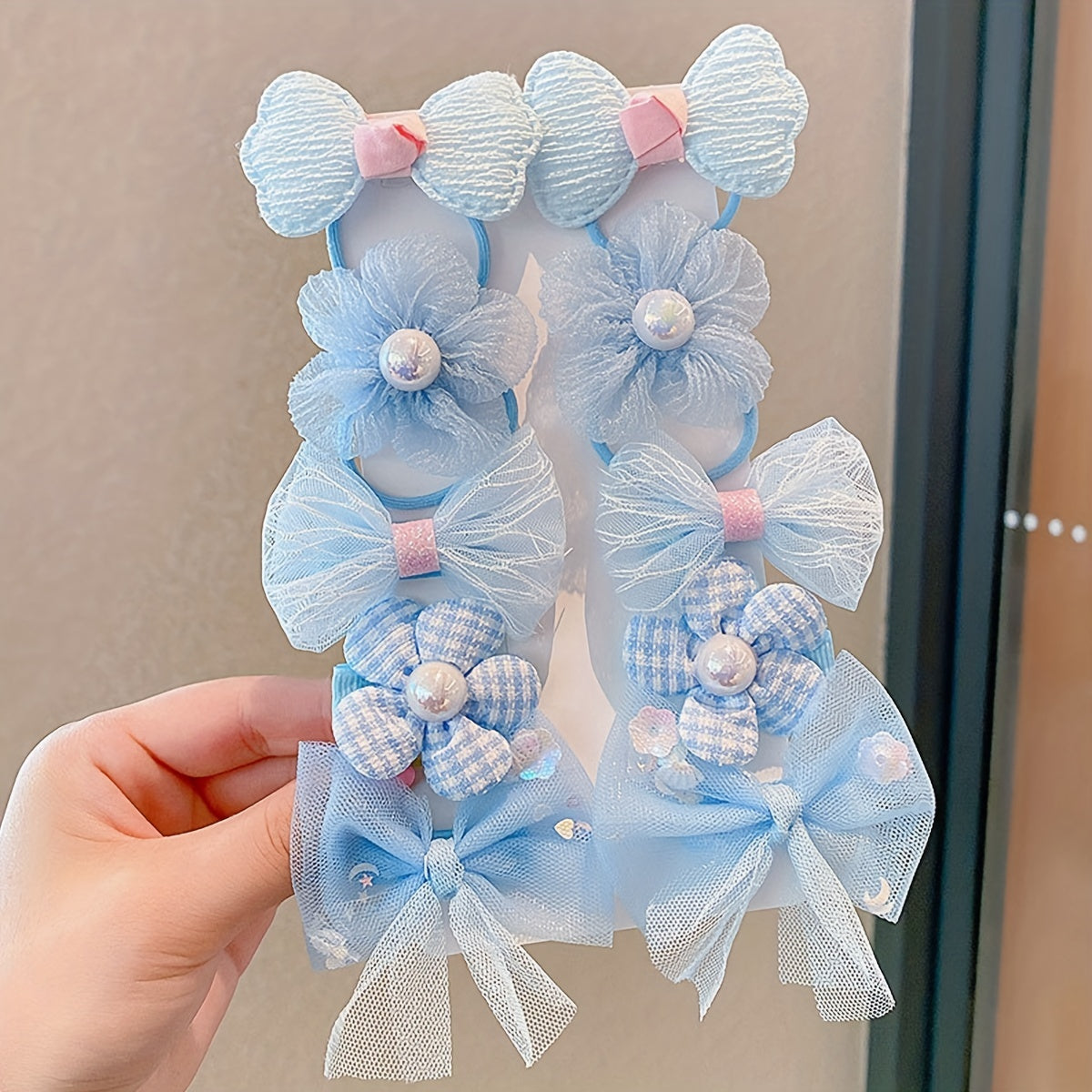 10pcs\u002F1 Sets Cute Bow Hair Accessories for Flowers Modeling Hair Clips Hairpins