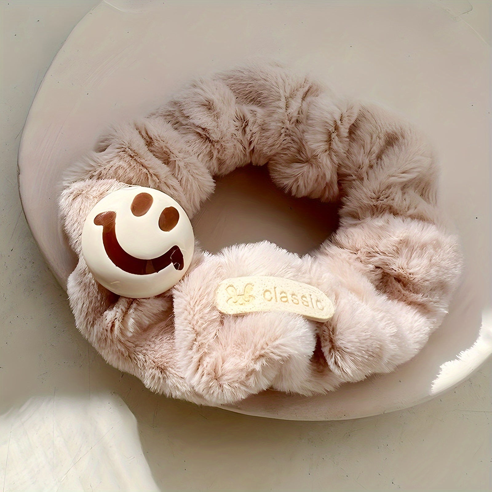 5pcs Cute Hair Ties 5pcs Soft Plush Cute Cartoon Bear & Rabbit Hair Ties