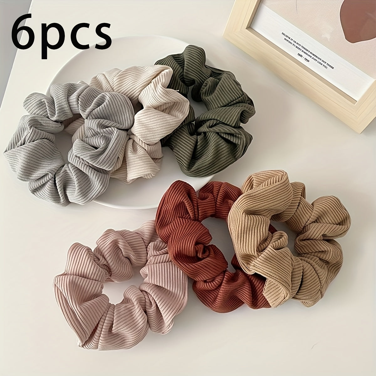 6\u002F12pcs Temperament Hair Ties Simple Ponytail Bun Hair Accessories