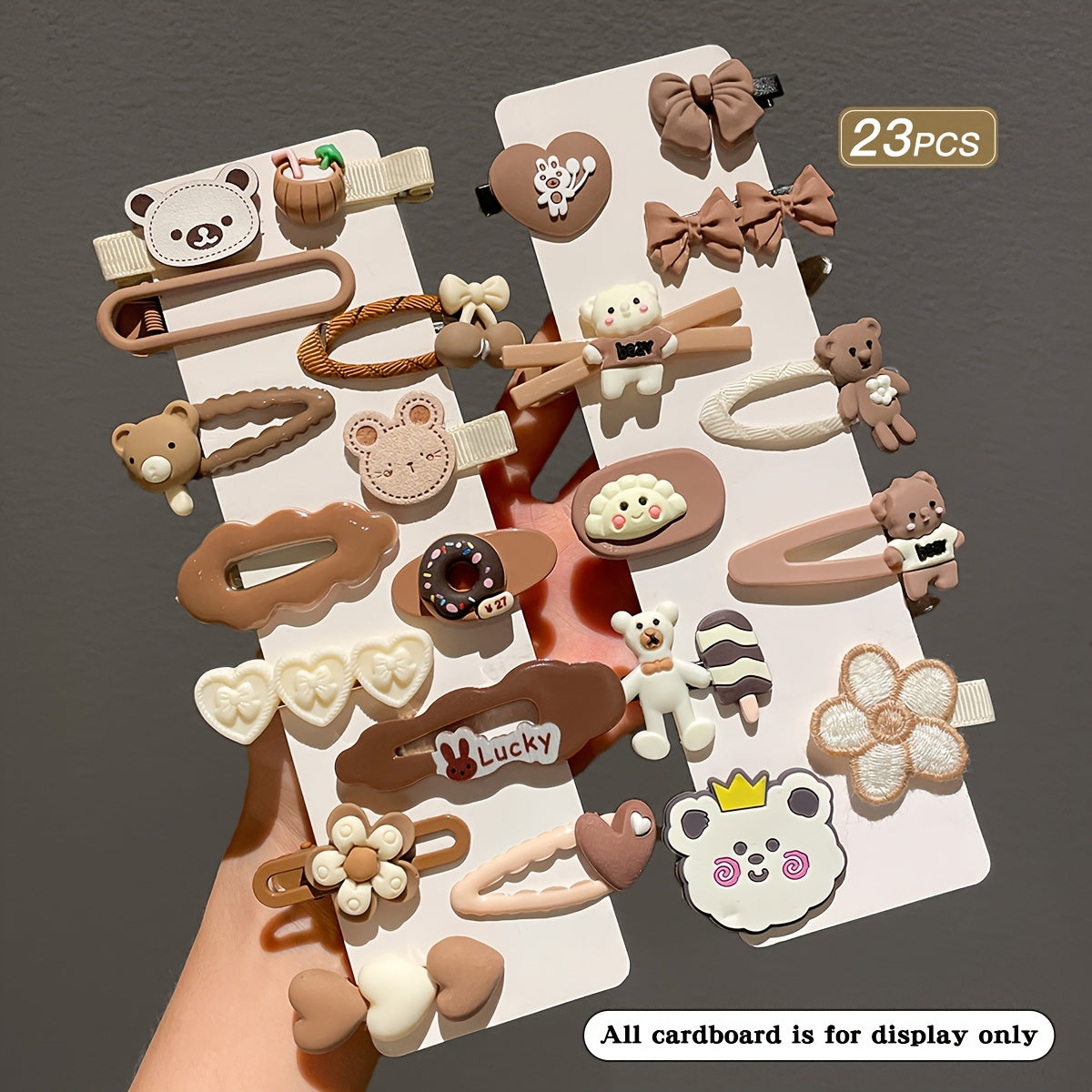 Cute Coffee-Colored Hair Clips | Women's Bangs Side Hairpins